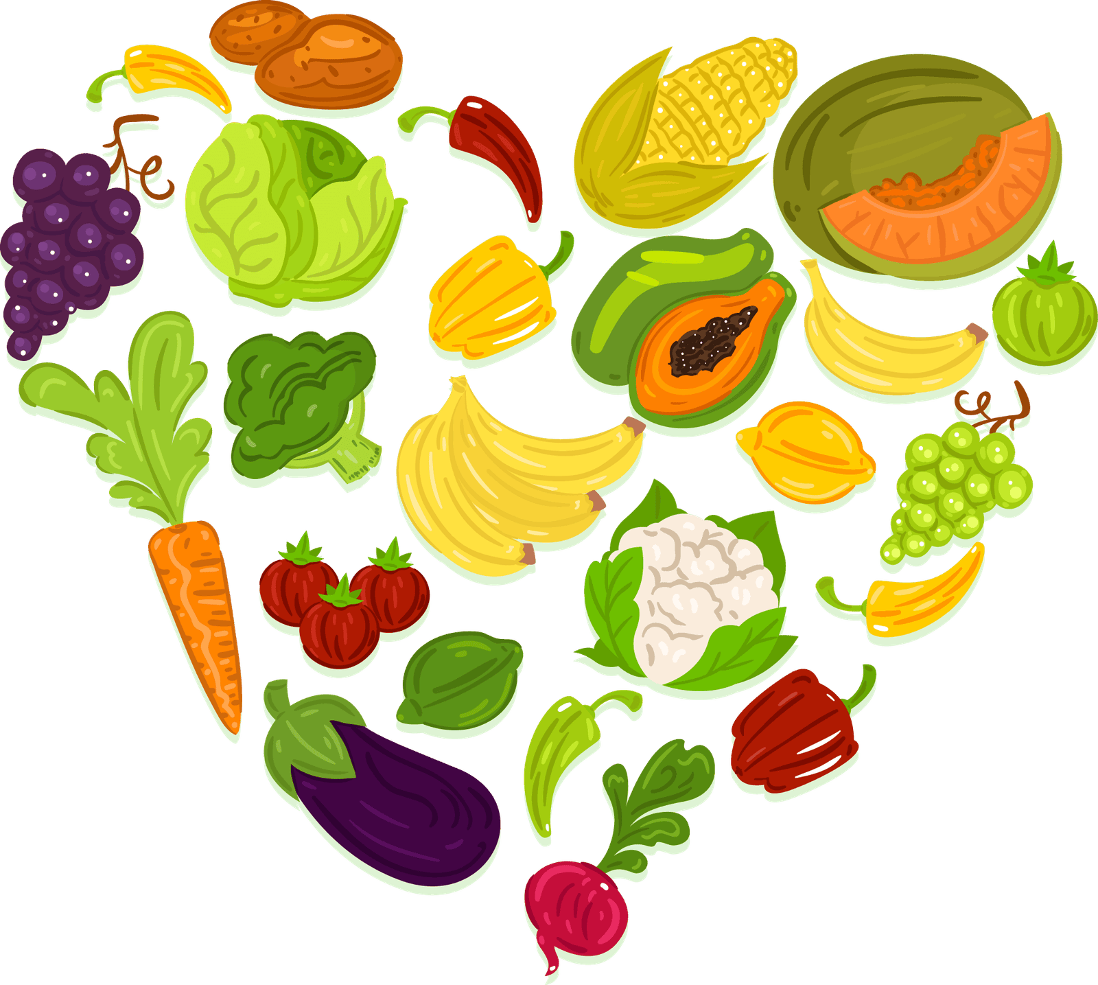 رسومات تلوين عن الغذاء الصحي والغير صحي