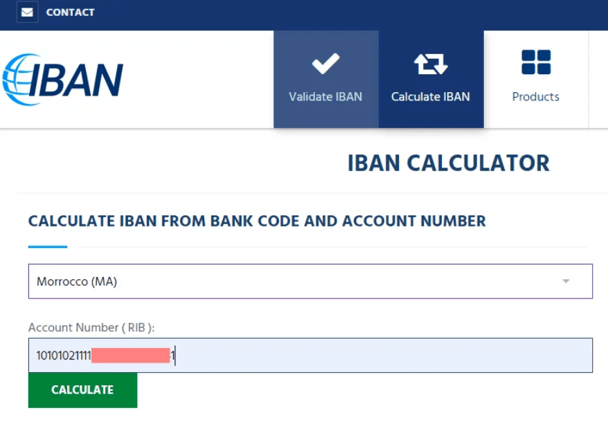 طريقة الحصول على رقم الحساب المصريفي الدولي iban عبر الموقع